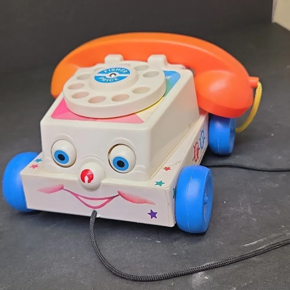 Vintage1979 Fisher-Price Roly Raccoon #172 Chatter Telephone, little Snoopy #693
